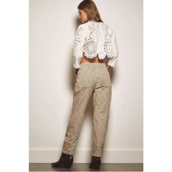 Anthropologie Pilcro The Wanderer Mid Rise Relax Leg Jeans Leopard Size 31 - Picture 3 of 11